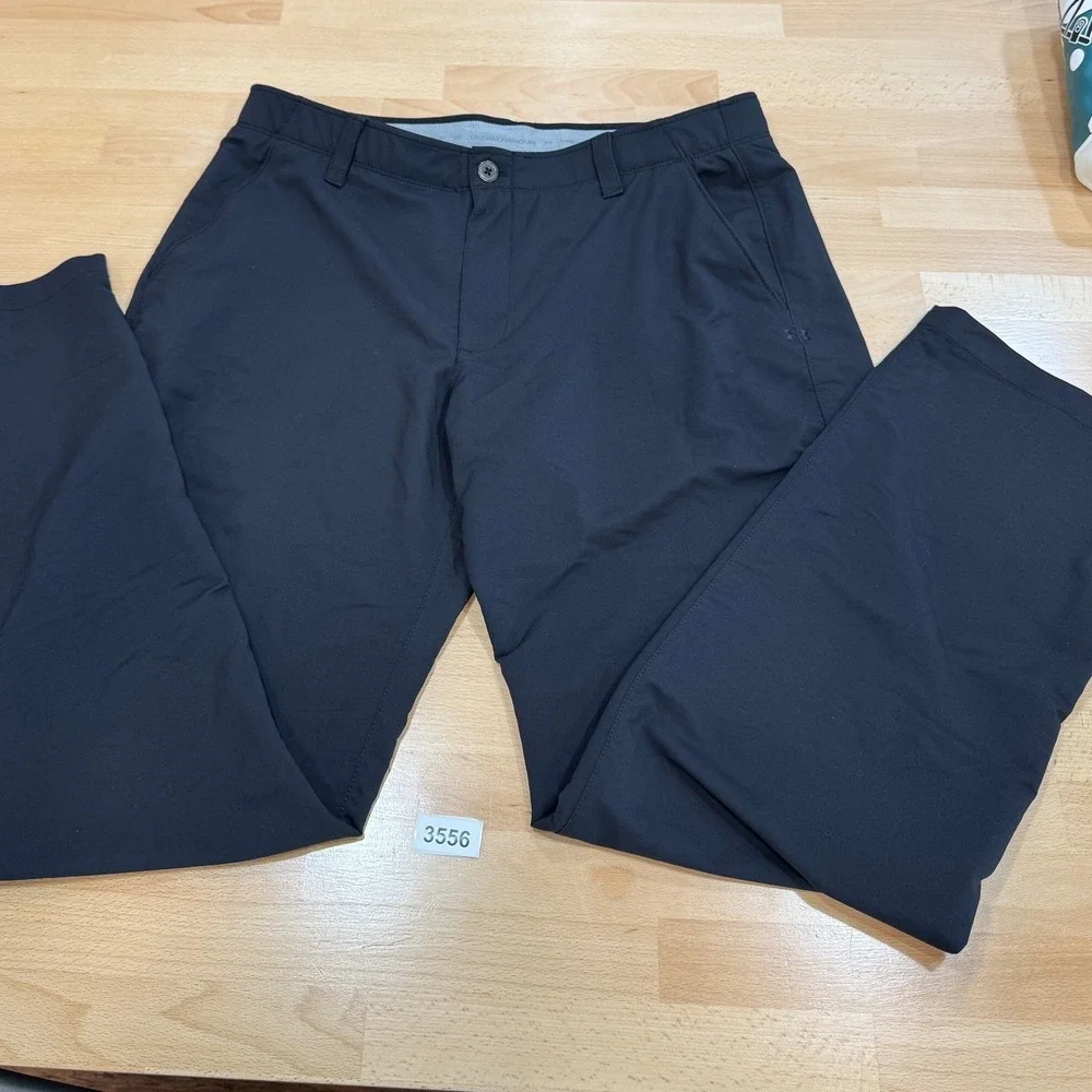 Under Armour Mens Pants 38x32 Navy Golf Performance Loose Fit Lightweight